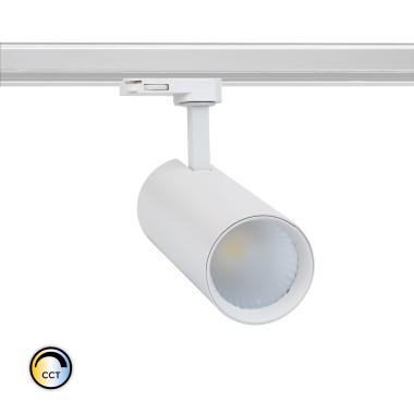 LED-Strahler New Bertha Weiss 30W CCT LIFUD für 3-Phasenstromschienen