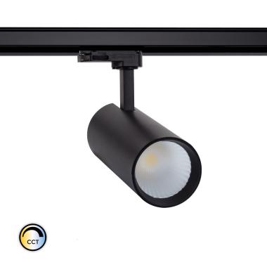 LED-Strahler New Bertha Schwarz 30W CCT LIFUD für 3-Phasenstromschienen