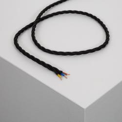 Product Braided Textile Electrical Cable in Black