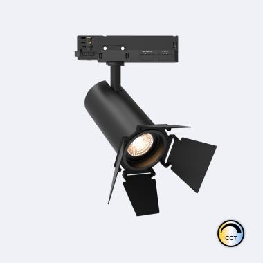 LED-Strahler für 3-Phasenstromschiene 30W Fasano Cinema CCT No Flicker Dimmbar DALI Schwarz