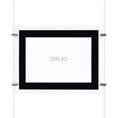 KIT: DIN A3 Hanging Led Display Sign - Horizontal