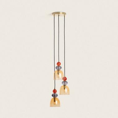 Tri Baudelaire Metal and Glass Pendant Lamp