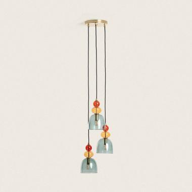 Hanglamp Metaal en Glas Tri Baudelaire