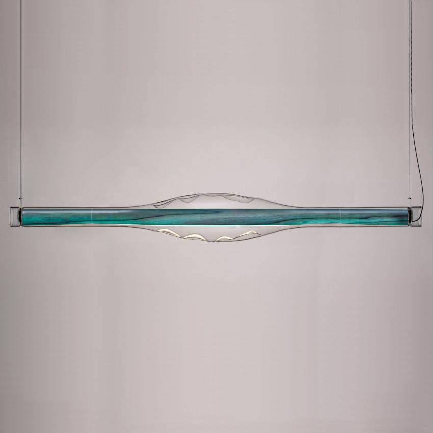 Product of LZF Dune Wood & Glass Pendant Lamp 