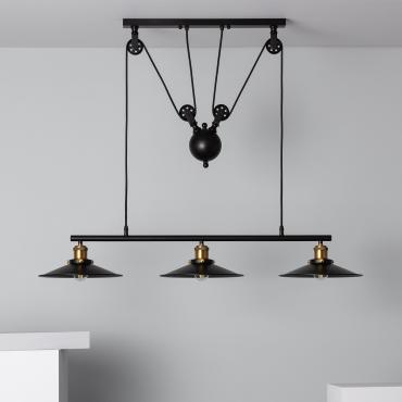 LEDKIA LIGHTING Pendelleuchte Metall Keler In Schwarz – Moderne Hängeleuchte Mit E27 Fassung (Höhe 178 Cm)