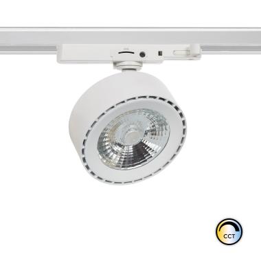 30W New Onuba CCT Selectable No Flicker CRI90 Three Phase LED Track Spotlight in White UGR16