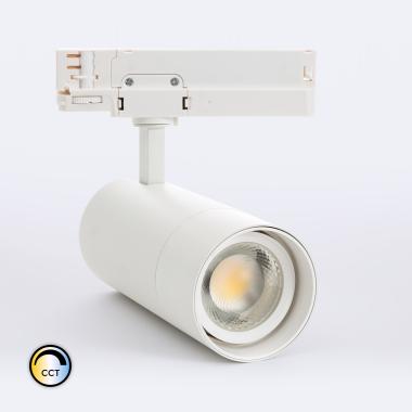 30W Wild No Flicker Multi Angle 24-60º CRI90 CCT LED Spotlight for Three Phase Track