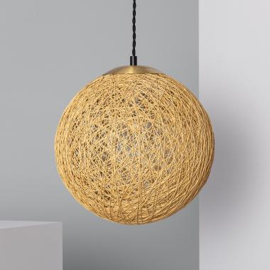 Hanglamp van Gevlochten Papier LLargia