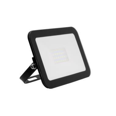 Black 20W 120lm/W IP65 Glass Slim LED Floodlight