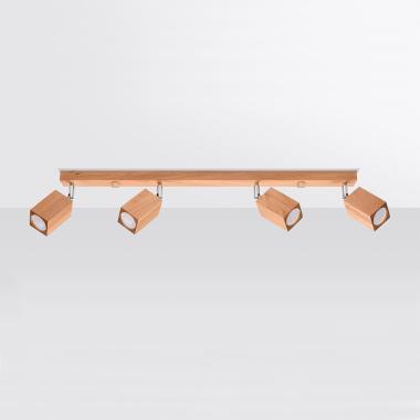 Keke 4 Wooden Ceiling Lamp SOLLUX