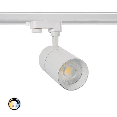 Spot LED New Mallet Dimmable CCT Sélectionnable 30W (UGR 15) pour Rail Triphasé (3 Allumages)