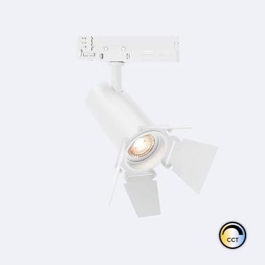 30W Fasano Cinema No Flicker DALI Dimmable LED Spotlight for Three Circuit Track in White
