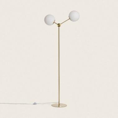 Staande Lamp Metaal en Glas Moonlight 2 Spots