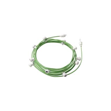 Licht slinger  Outdoor Lumet System 12,5m met 10E27 Fittingen Wit Creative-Cables CATE27B125