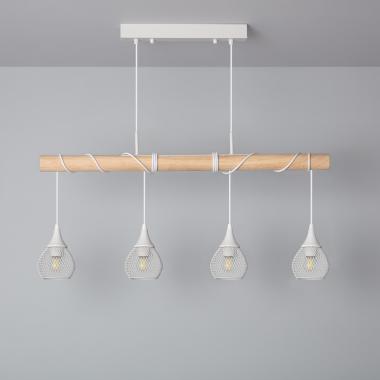 Hanglamp  Metaal en Hout Monah