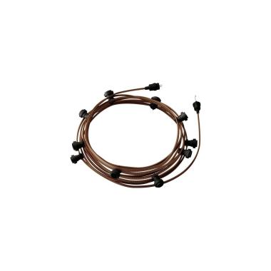 12,5m Venkovní Girlanda - Řetěz Lumet System  s 10 Objímkami E27 Černá Creative-Cables CATE27N125