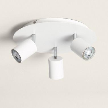 Lampada da Soffitto Circolare Orientabile Metallo 3 Lampade Whitstable