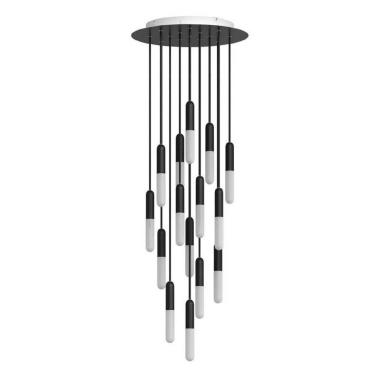 Lampa Wisząca z 15 Opadającymi Tubami z Metalu Creative-Kable SPM15R40103E14VNRM04-L