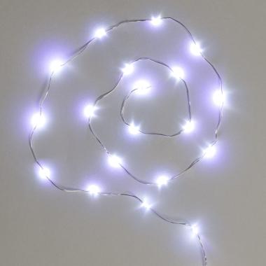 Girlanda LED Drut Zewnętrzna na Baterie 1m Zimna Biel