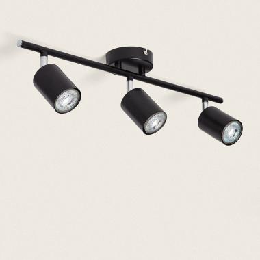 Albus Black 3 Spotlight Metal Directional Ceiling Lamp