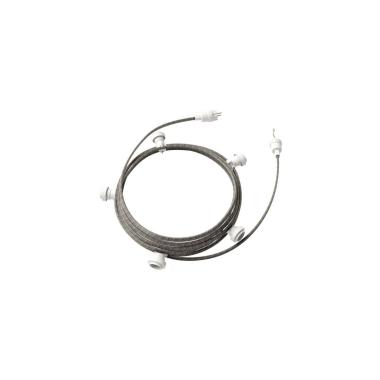 Guirlande Extérieure Lumet System 7.5m avec 5 Douilles E27 Blanche Creative-Cables CATE27B075