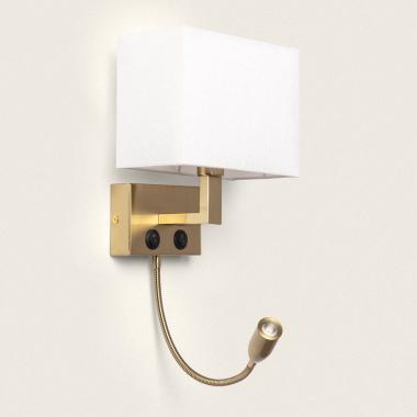 Waldorf Metal Wall Lamp with Flexo for Reading