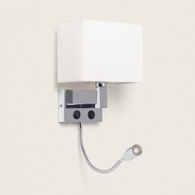 Waldorf Metal Wall Lamp with Flexo for Reading