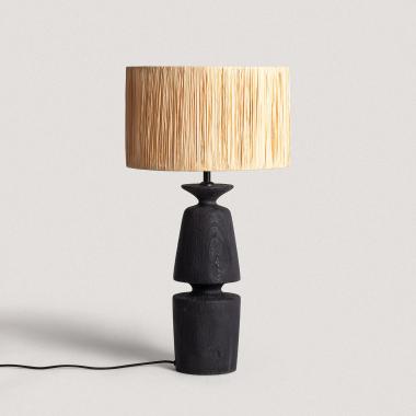 Tafellamp van Hout Alaia ILUZZIA