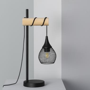 Lampe à Poser Métal et Bois Monah