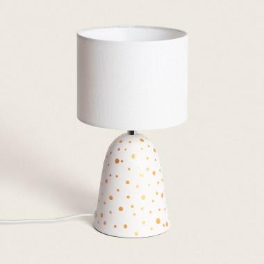 Lampe à Poser Céramique et Tissu Argua