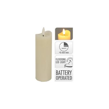 10cm Natural Wax LED Candle with Battery