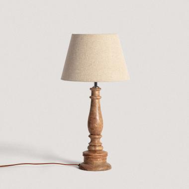 Lampada da Tavolo Legno Dinka ILUZZIA