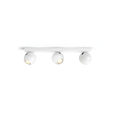 Plafonnier White Ambiance Buckram 3 Spots GU10 PHILIPS Hue