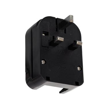 Plug Adapter F Type Wide Head Low Cord to G Type Plug (UK)