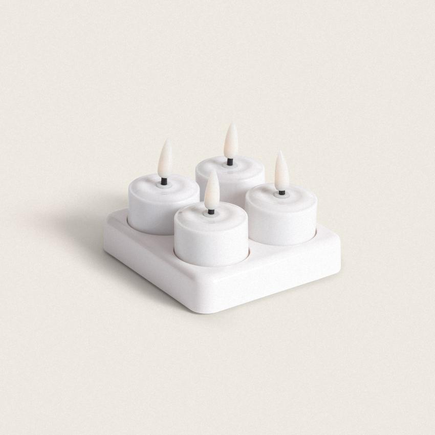 Produkt von 4er Pack LED-Kerzen Mini mit wiederaufladbarer Batterie USB-Basis Hanly