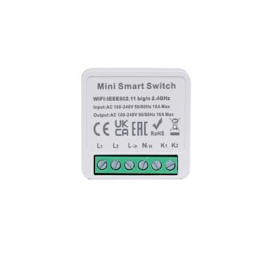 Product van Mini WiFi Schakelaar Compatibel met Conventionele Schakelaar 2 Kanalen 