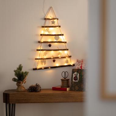 LED Dřevěný Vánoční Stromek na baterie Malek
