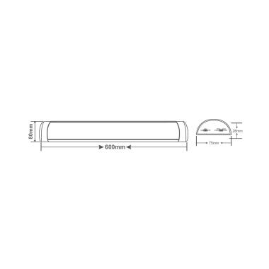 Product van LED Bar 60cm 10/15/20W CCT Selecteebaar  Slim 