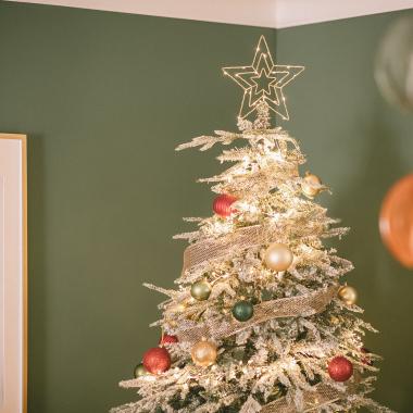 Étoile LED Métal pour Sapin de Noël à Piles Jaione