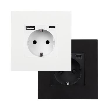 Product Zásuvka Typu F Schuko + 2xUSB s PC Rámečkem Modern