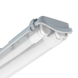 Product 120cm 4ft Slim Tri-Proof Enclosure for two LED Tubes with One Side Connection IP65