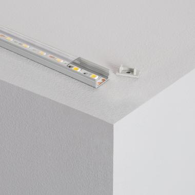 Profilé Aluminium en Saillie avec Capot Continu pour Ruban LED jusqu'à 12mm