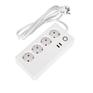 Bloc Multiprises 4 Prises Type F Schuko + 2 xUSB WiFi