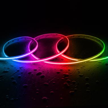 Product of 5m 24V DC 256 LEDs/m COB LED Strip in RGB 10mm Wide cut at Every 3cm IP65