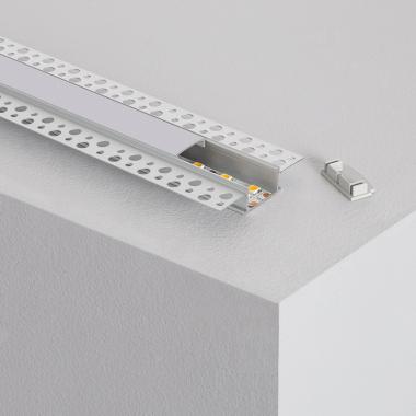 Integrated Plaster/Plasterboard Aluminium Profile for Double LED Strips up to 20 mm