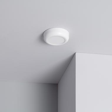 Plafoniera LED 6W Circolare Metallo Ø120 mm Design Bianco