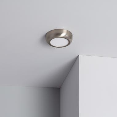 Plafoniera LED 6W Circolare Metallo Ø120 mm Design Argento