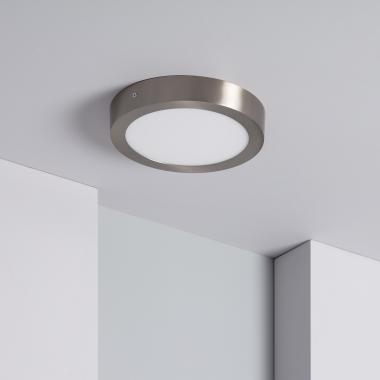 LED-Deckenleuchte 18W Rund Metall Ø225 mm Silber