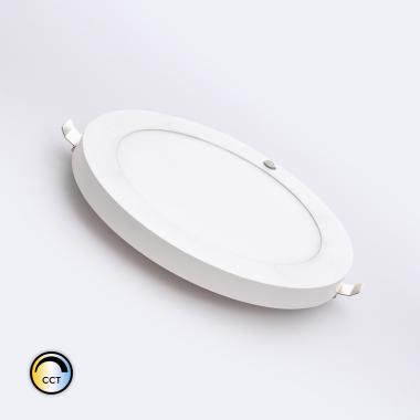 18W Round CCT Selectable LED Panel with PIR Sensor and Adjustable Cut Out Ø50-170 mm