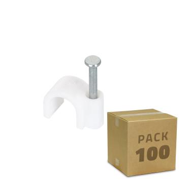 100er Pack Kabelklemme Weiss